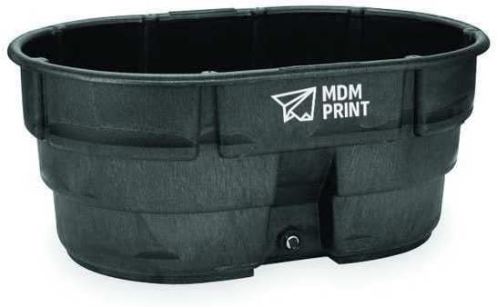 MDMprint 150 gal. Stock Tank, Black, 58" L, 39" W
