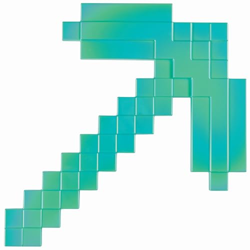Disguise Minecraft Diamond Pickaxe Costume Accessory, Official Plastic Dress Up Prop, One Size