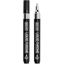 ZEYAR Liquid Chrome Marker Paint Marker, Shiny Silver Pen for smooth surfaces, High-gloss display effects, Medium Point, set of 2
