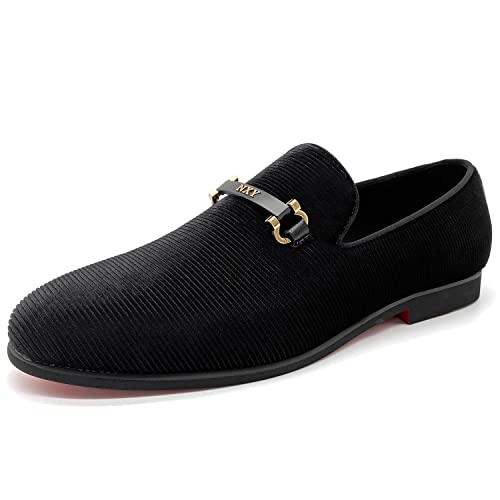 CMM Mens Loafers Velvet Slip on Smoking Slipper Fashion Wedding Shoes