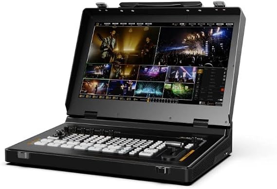 AVMATRIX Shark S6 Plus Portable Video Switcher | 17.3" FHD 6-Channel SDI/HDMI Live Production Switcher | RTMP Streaming, Recording, PTZ Control, USB Capture, XLR Audio with Phantom Power