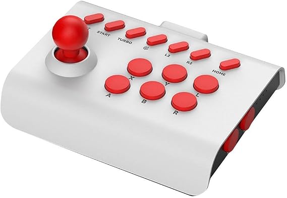 Universal Arcade Game Stick Joystick Controller For Switch for PS4 for PS3 Ultimate Pandora Box PC for Android for IOS Mobile Phone (white red)