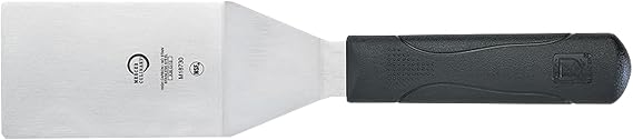 Mercer Culinary Millennia 4 x 2.5-Inch Square Edge Turner, Stainless Steel, 15x10x3 cm, Black