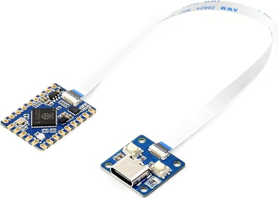 Waveshare RP2350-Tiny Development Board, Raspberry Pi Microcontroller Development Board, Based On RP2350A Dual-core & Dual-Architecture Microcontroller, with USB Port Adapter Board