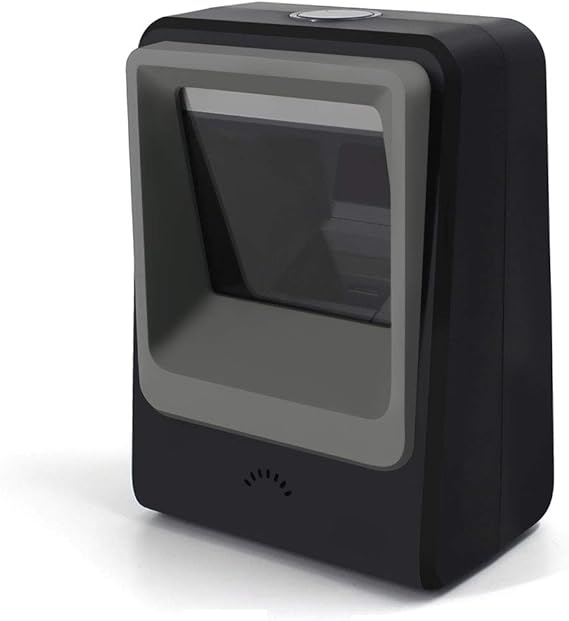 Handsfree 2D 1D Barcode Scanner,Alacrity QR Omnidirectional Desktop Bar Code Reader Scanner, Capture Barcodes from Mobile Phone Screen, Black