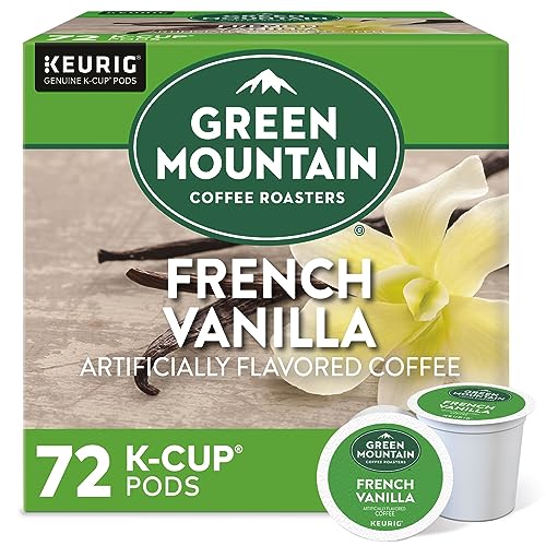 Green Mountain Coffee Roasters French Vanilla Keurig Single-Serve K-Cup pods, Light Roast Coffee, 72 Count