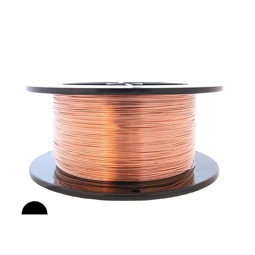 22 Gauge 1LB 1171FT 9.9% Pure Copper Wire Half Round Dead Soft CDA #110 Made in USA by CRAFT WIRE