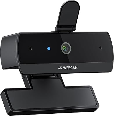 Nisheng Upgrade 4K Webcam for PC, PDAF Auto Focus, Dual AI Noise-Cancelling Mics, 1080P60FPS, Mini Camera wPrivacy Cover, Plug & Play USB Webcam for ZoomTeamsOBSXbox