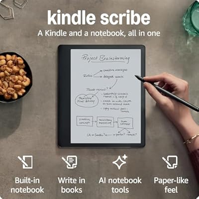 Kindle Scribe (32 GB) the first Kindle for reading, writing, journaling and sketching - with a 10.2 300 ppi Paperwhite display, includes Premium Pen + 3 months free Kindle Unlimited (with auto-renewal)