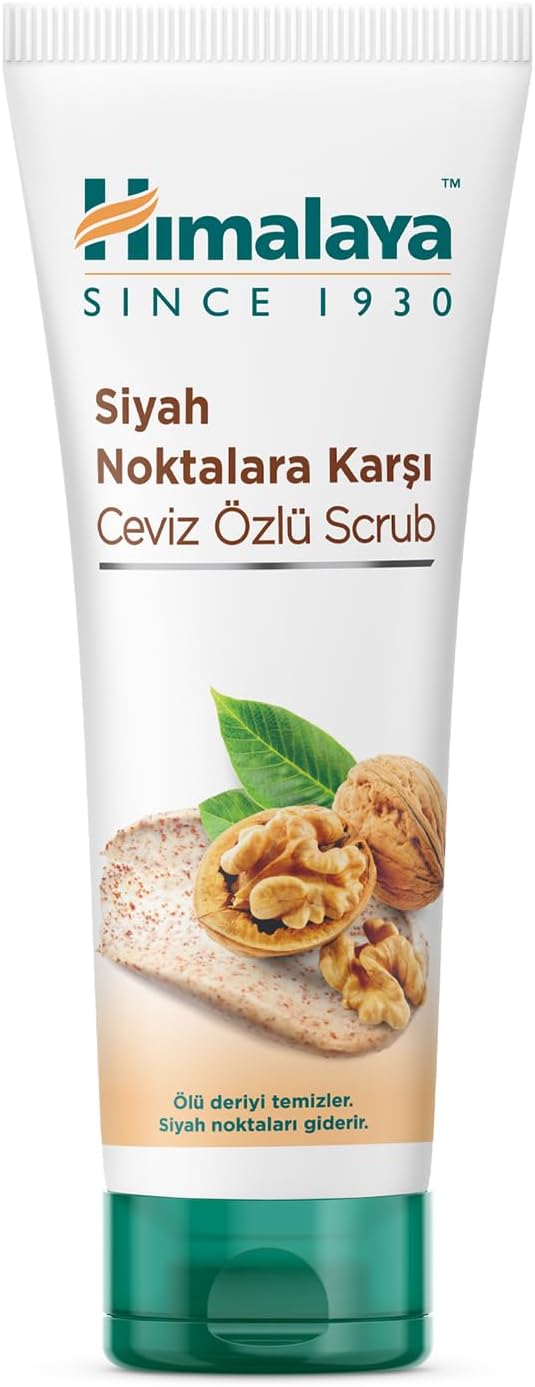 Himalayan Since 1930 Anti-Blackhead Facial Cleanser Scrub, Peeling Effective, Apple, Walnut, All Skin, 75 ml