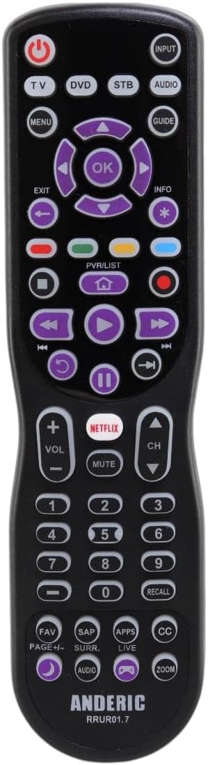 Anderic RRUR01 Universal Remote Control for Roku Streaming Players & Roku