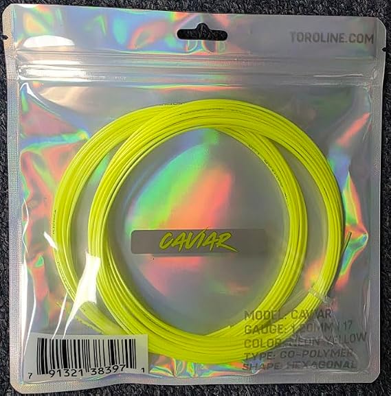 Toroline Caviar 17 Gauge 1.20mm Tennis String Set Neon Yellow