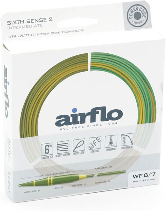Airflo Sixth Sense 2 Mid Intermediate Fly Line 5/6 wt Translucent Tan