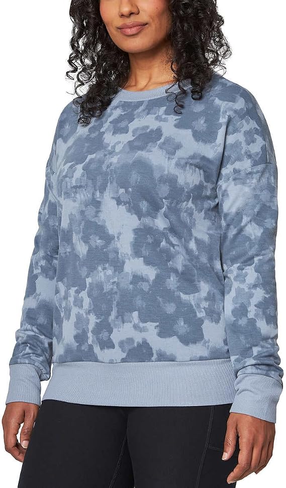 Mondetta Women's Lightweight Printed Sweatshirt Pullover Active Top