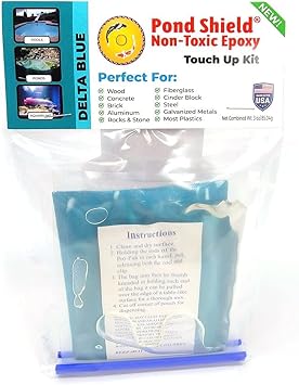 Pond Armor SKU-Dblue-TU Pond Shield Delta Blue Touch Up Kit Non-Toxic epoxy Coating
