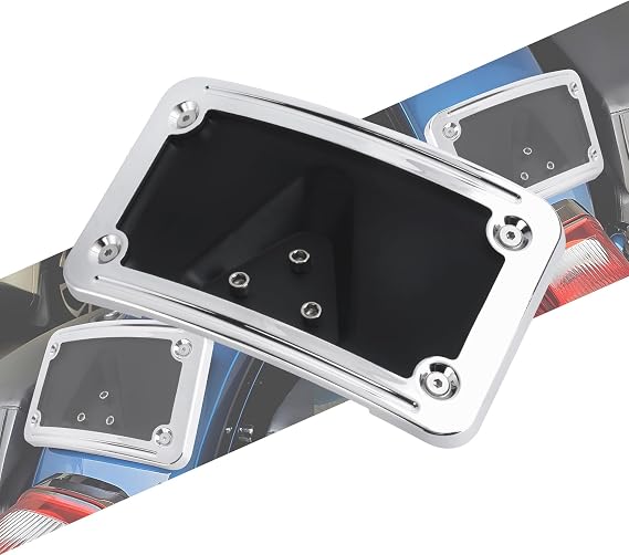 Curved License Plate Mount Frame Fit for Harley Rear Fender