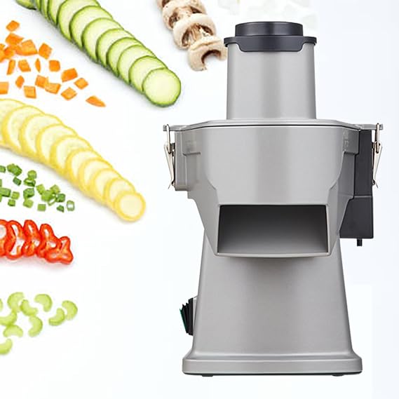 4 in 1 Commercial Vegetable Chopper, Multifunctional Automatic Dicer and Slicer, Electric French Fry Cutter, Onion Shredder Potato Slicer, Veggie Processor