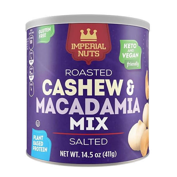 Imperial Nuts Oil Roasted Macadamia Nuts Salted Cashew Mix
