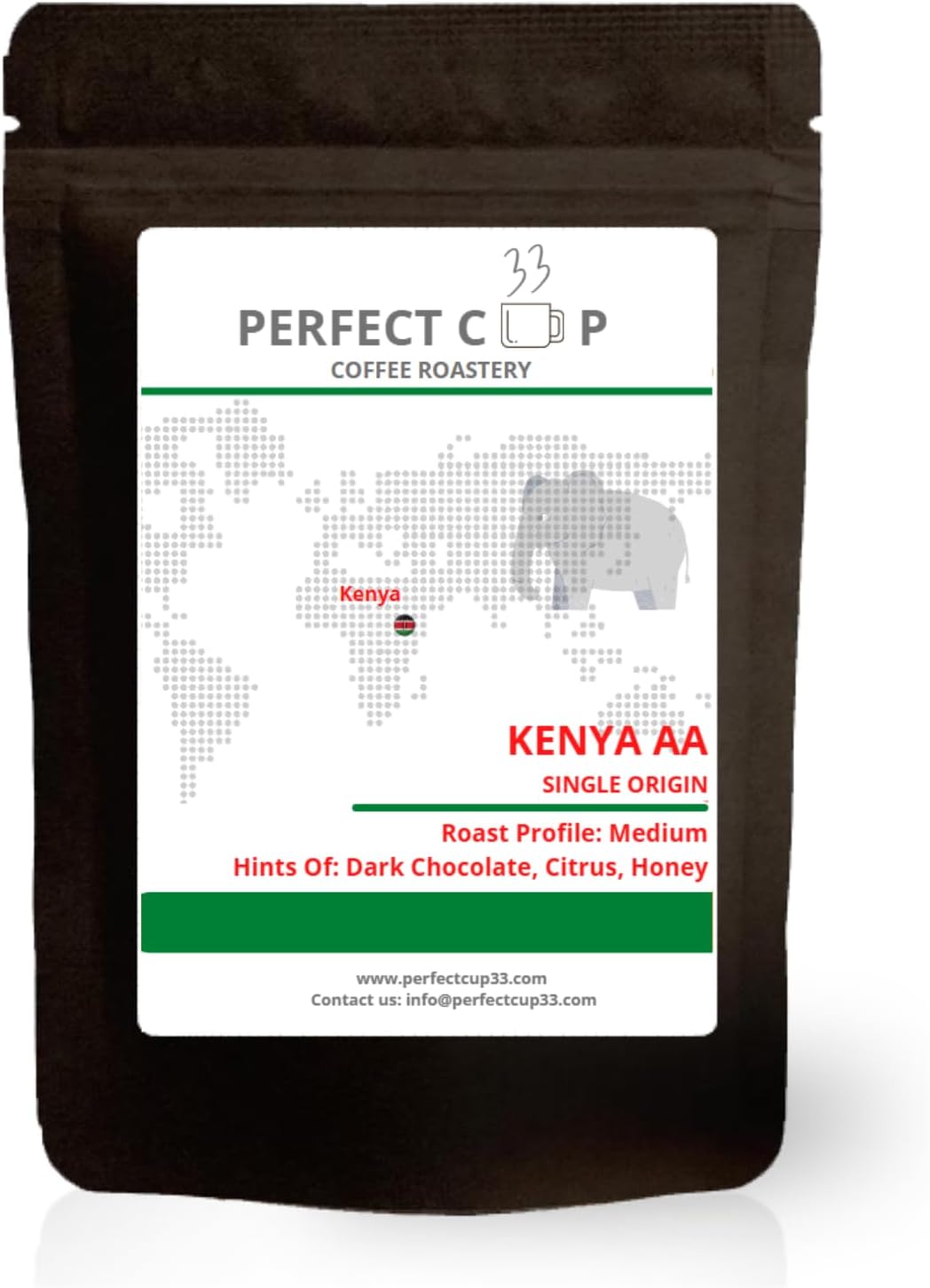 Premium Kenya AA Single Origin Coffee Beans, Medium Roast, Bright Lemon Citrus & Fruity Notes, Specialty Grade, Ethically Sourced Whole Bean Coffee 1KG