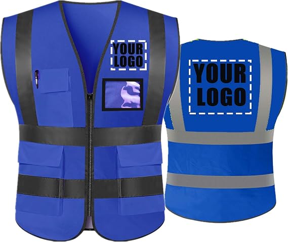 Personalized High Visibility Reflective Safety Vest Custom Your Text Protective Workwear Outdoor Work Vest