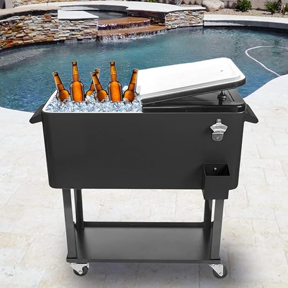 JOYBASE 80 Quart Rolling Ice Chest