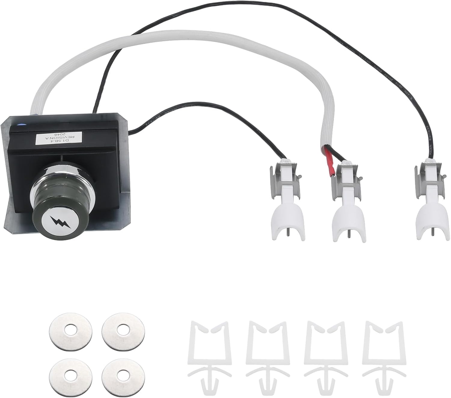 GasSaf Igniter Kit Replacement for Weber 7628 Genesis 300 Series Grill, Genesis 310 320 Gas Grill 2011 and Newer Front Mounted Control Panel