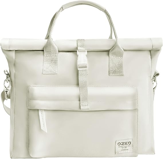 Wxnow Convertible Backpack Tote, Briefcase Messenger Laptop Bag Fashion Teacher Bag Work Bags Lightweight Shoulder Bag Fits 15.6" Laptop, Beige