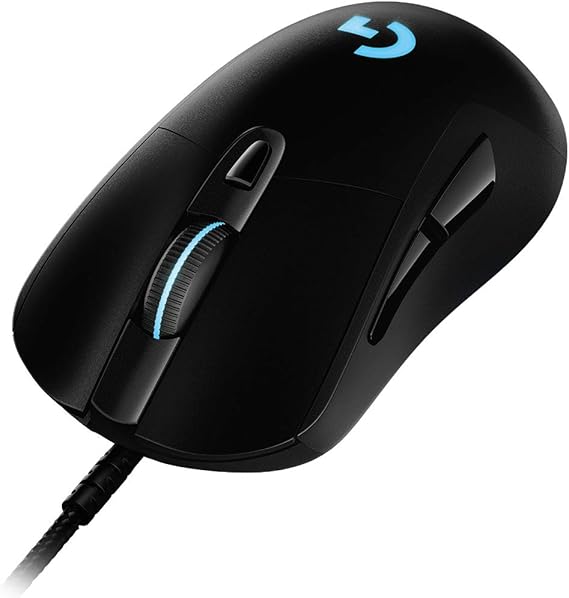 Logitech G403 Hero Wired Gaming Mouse, Hero 16K Sensor, 16000 DPI, RGB Backlit Keys, Adjustable Weights, 6 Programmable Buttons, On-Board Memory, Braided Cable, PC/Mac/Laptop - Black (German)