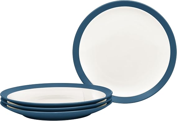 Noritake Colorwave Blue Set of 4 Curve Dinner Plates, 11"