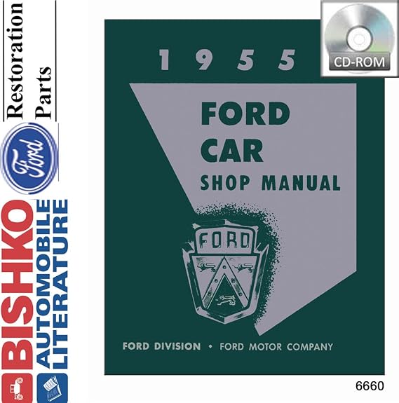 bishko automotive literature - Shop Service Repair Manual CD Engine Drivetrain Electrical OEM for The 1955 Ford Car
