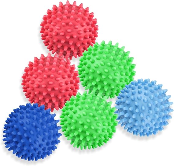 6 Pcs Dryer Balls Laundry Reusable, Soften Fabrics, Reduce Static & Wrinkle