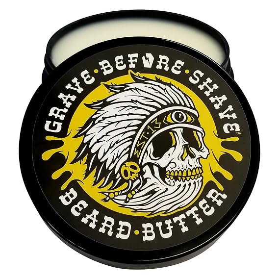 GRAVE BEFORE SHAVE Teakwood Blend Beard Butter 4oz jar