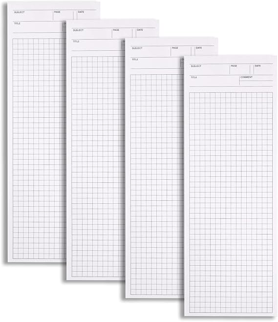 GINCEVHY 4 Pack Graph Paper Notebook, 9.8 3.5 inches Long Strip Notepad