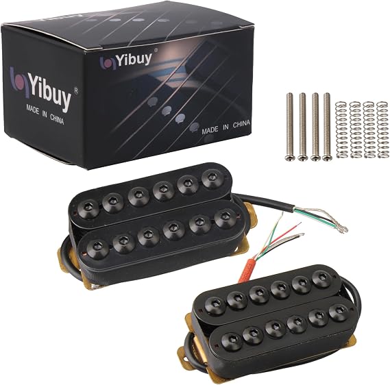 Yibuy Model HOC-BK-TMB Black Metal Double Coil Guitar Pickups Humbucker for Electric Guitar