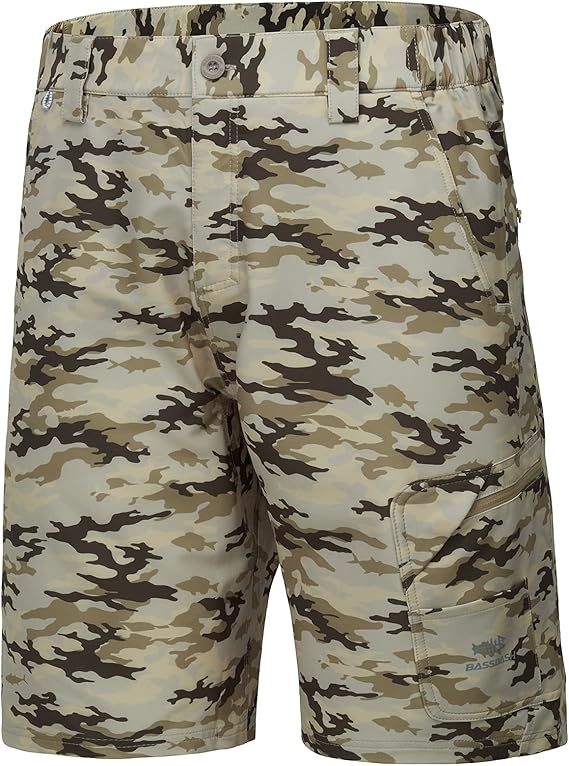 BASSDASH 10.5 Mens Fishing Cargo Shorts Quick Dry UPF 50+ Water Resistant FP01M
