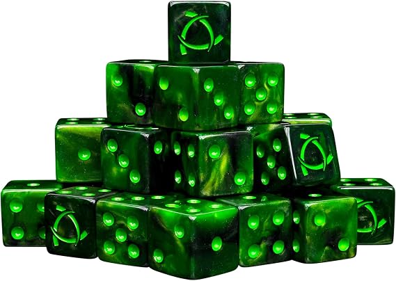 Baron of Dice Warp Rune Resin Dice - Set of 25 (Square)