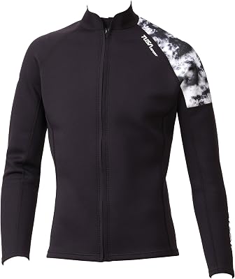 TUSA Sport Mens 2mm Neoprene Wetsuit Top, Black, Large