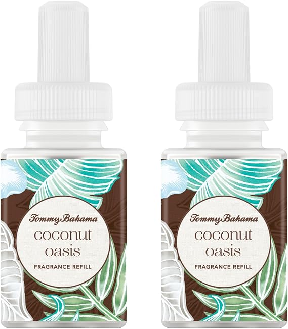 Pura x Tommy Bahama Home Diffuser Refill, 2 Pack, Coconut Oasis