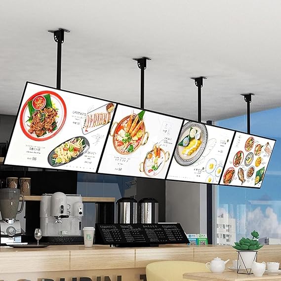 Ultra Slim Snap Frame LED Light Box, Illuminated Poster Display Screen, LED Backlit Menu Board, LED Advertising Light Boxes for Restaurant Billboard Display Stand(2PCS 70x50cm (28x20inches))