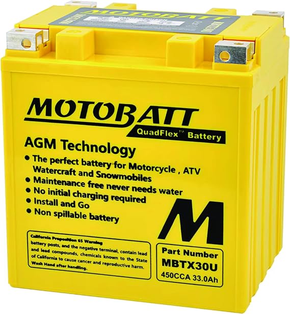 MotoBatt Db Electrical MBTX30U Battery Compatible With/Replacement For Motobatt Battery 4.7Ah