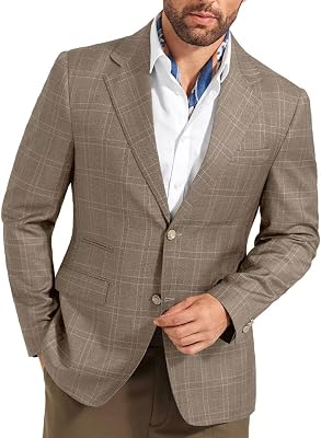 Mens Suit Jacket Blazer Casual Plaid Stripe Slim Fit Single Breasted Mens Tuxedos Jackets Party Sport Coats Blazers