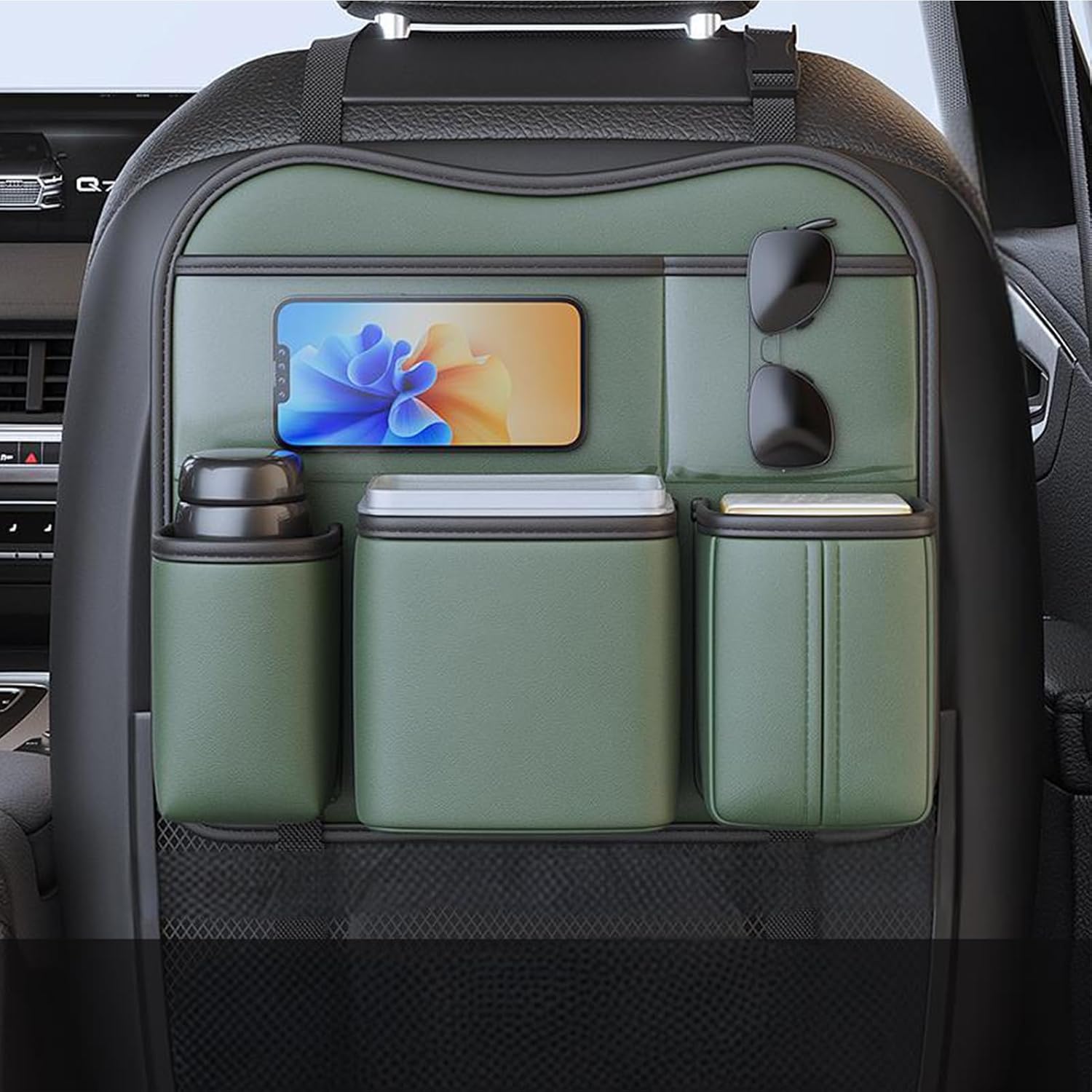 Car Seat Organiser for Mitsubishi PajeroPajero Sport 5-Doors Waterproof Car Back Seat Organiser for Storaging Mobile Phones Keys Cards Wallets,D