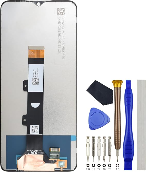 Full LCD Digitizer Touch Screen Assembly Replacement for Motorola Moto E22 E22i Black with Toolkit