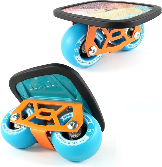 TKT Aluminum Plate Freeskates - Skillful Free Skates Split Skateboard - High End Bearings with PU Wheels