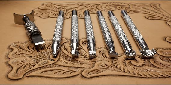 Realeather Basic Tooling Set with Knife for Leathercrafting