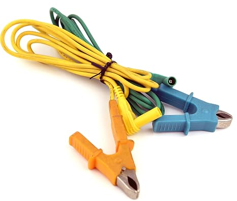 C3102 Industrial Heavy-Duty 1000V/10A Test Lead Set, Test Probe (Yellow+Blue)