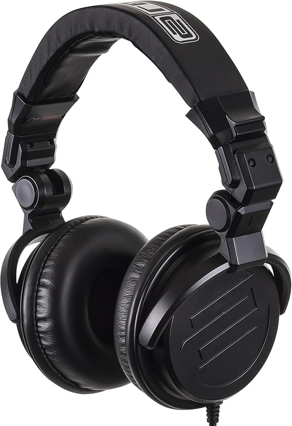 Reloop RH-2500 Professional DJ Headphones Folding Closed, Black