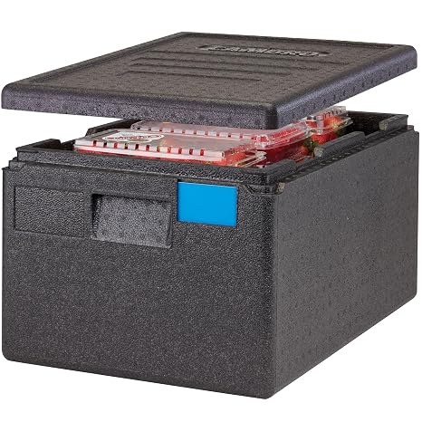 Cambro Standard Insulated Pan Carrier & Hot Box Food Warmer for Catering, Restaurants & Deliveries - Lightweight Thermal Container to Keep Food Hot During Transport - Top Loader 8" Deep